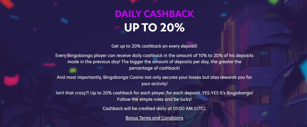 BingoBonga Casino uden Rofus Cashback