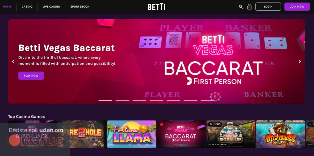 Betti Casino Hjemmeside