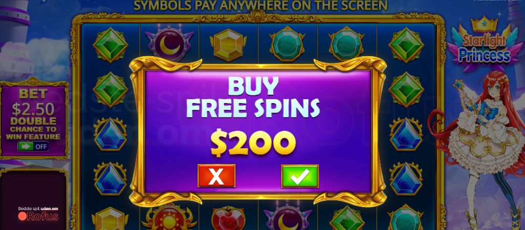 Starlight Princess slot casino bonusser købe