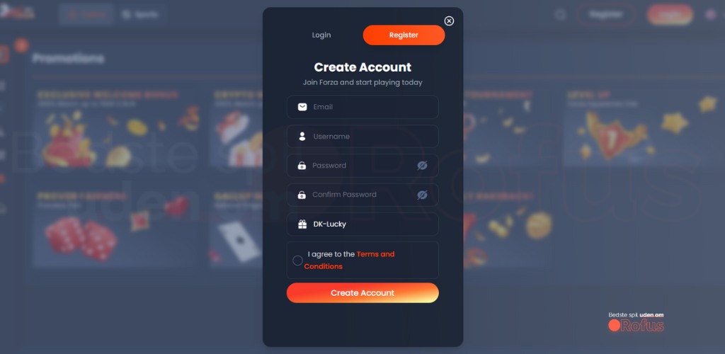 forzabet nye casino spillere registere