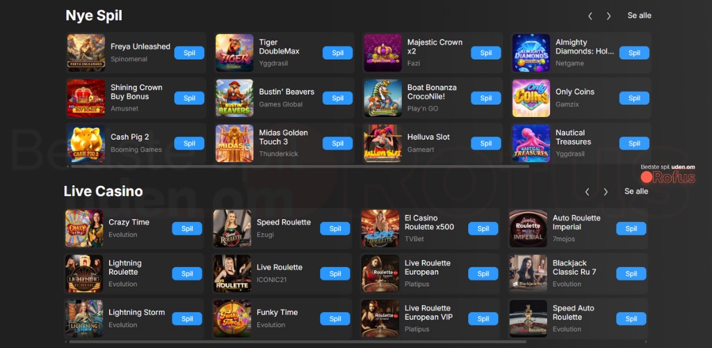 needforspin live casino uden rofus