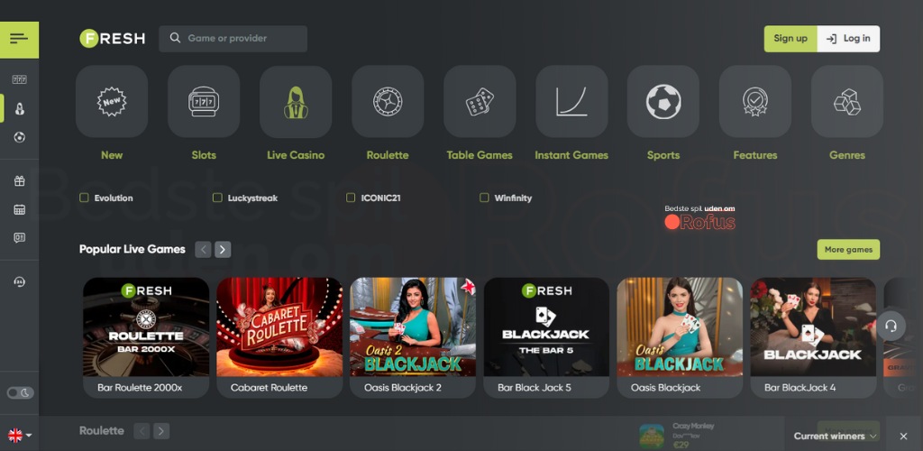 fresh live casino uden mitid