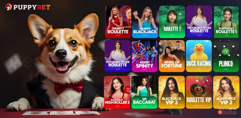 puppybet live casino uden mitid